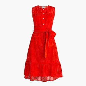 J Crew Eyelet Dress Orange